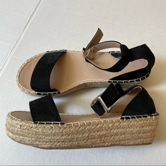 𝅺BOOHOO espadrilles, ankle buckle strap size 9 - Picture 2 of 6